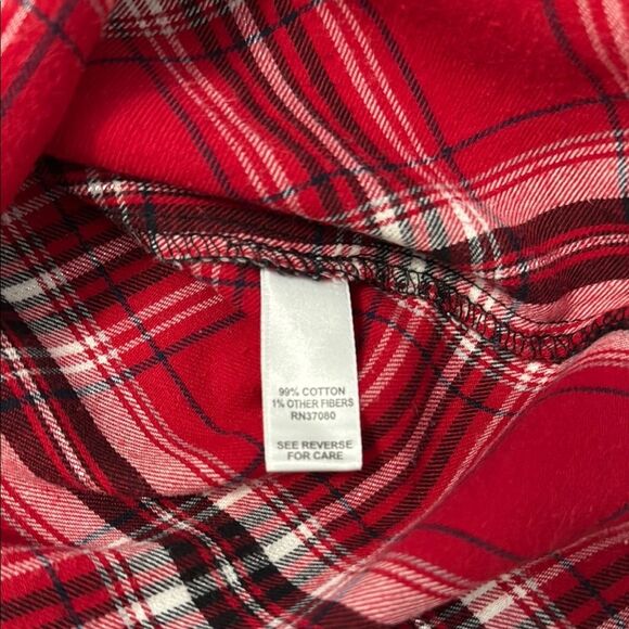 Cato Red, Black, silver sparkle thread and White Plaid collared Tunic - Picture 8 of 8